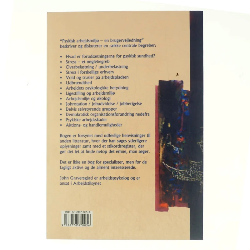 Psykisk arbejdsmiljø : en brugervejledning af John Graversgård (Bog)