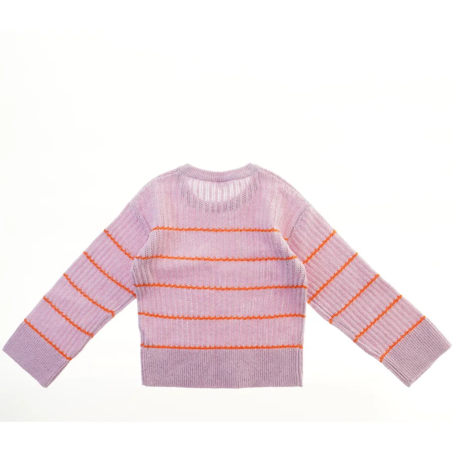 Strikket bluse med striber fra Name It (str. 140)