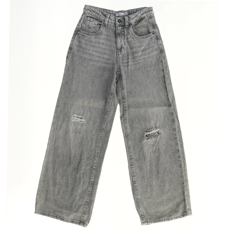 Grå wide-leg jeans fra Name It (str. 140)