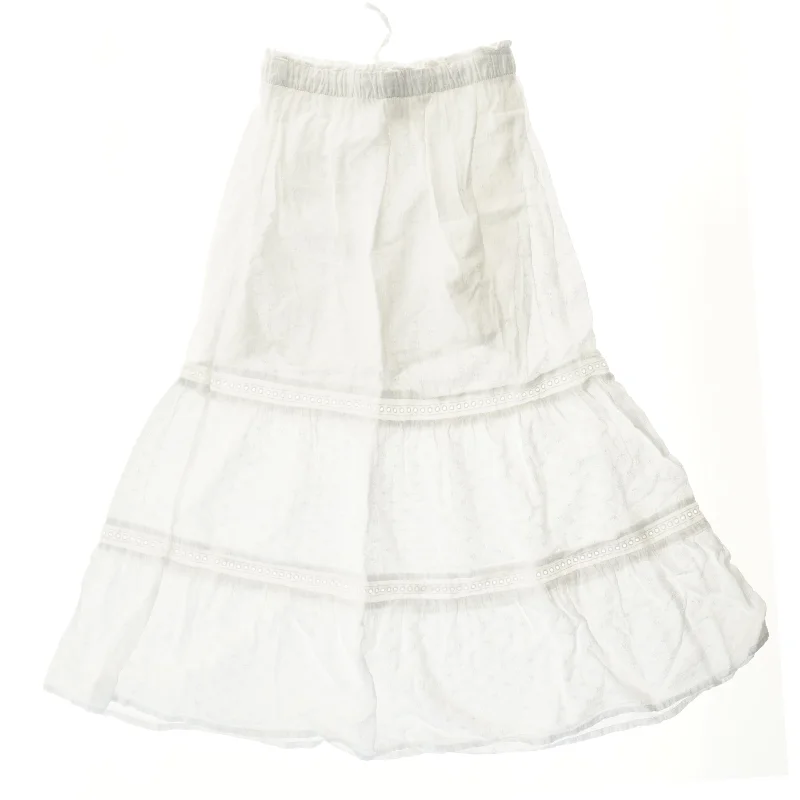 Hvid nederdel med elastik fra H&M (str. 146)