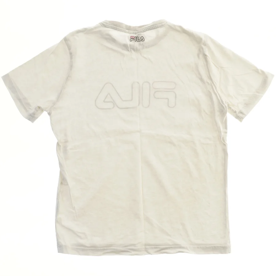 Hvid T-shirt med logo fra Fila (str. 158)