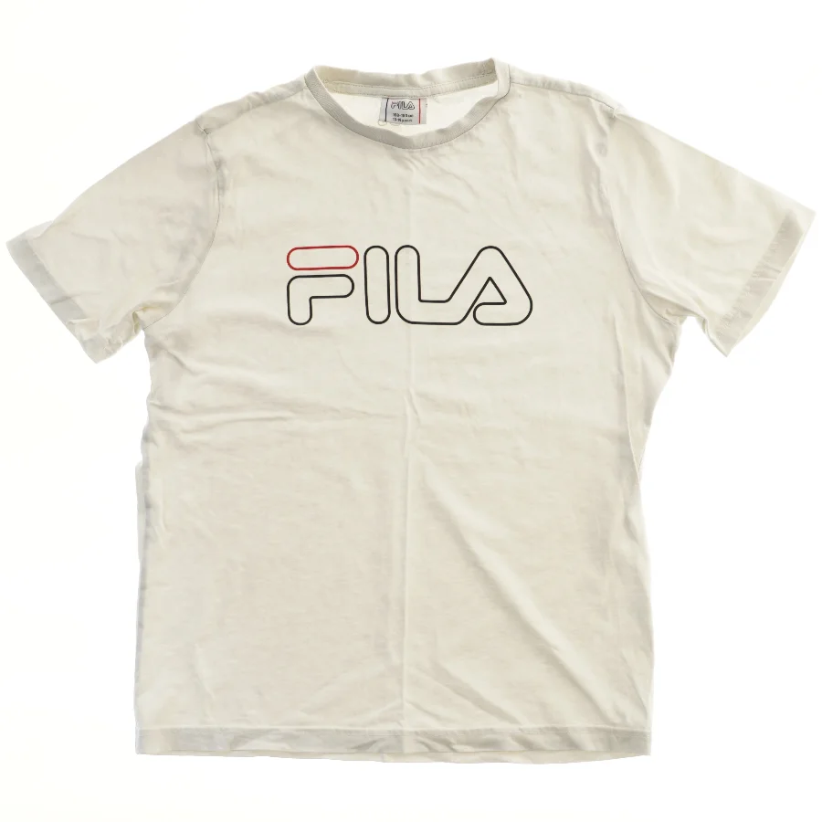 Hvid T-shirt med logo fra Fila (str. 158)