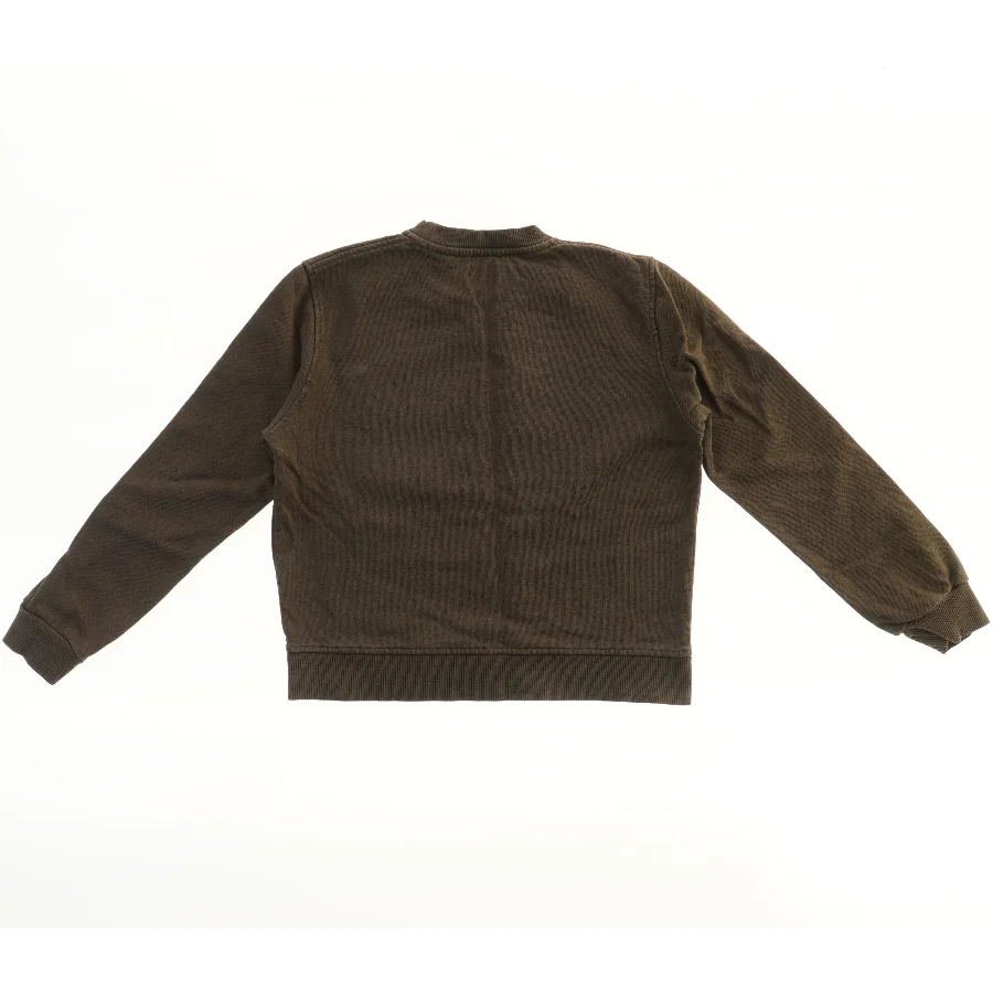 Brun sweatshirt med grafik tryk fra Mads Nørgaard (str. 140)