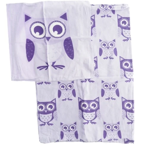 Ugle print sengetøj (str. 90 x 120 cm)