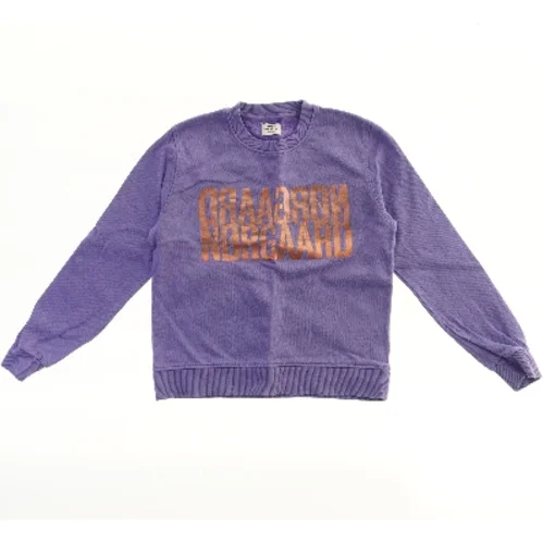 Lilla sweatshirt med tryk fra Mads Nørgaard (str. 140)