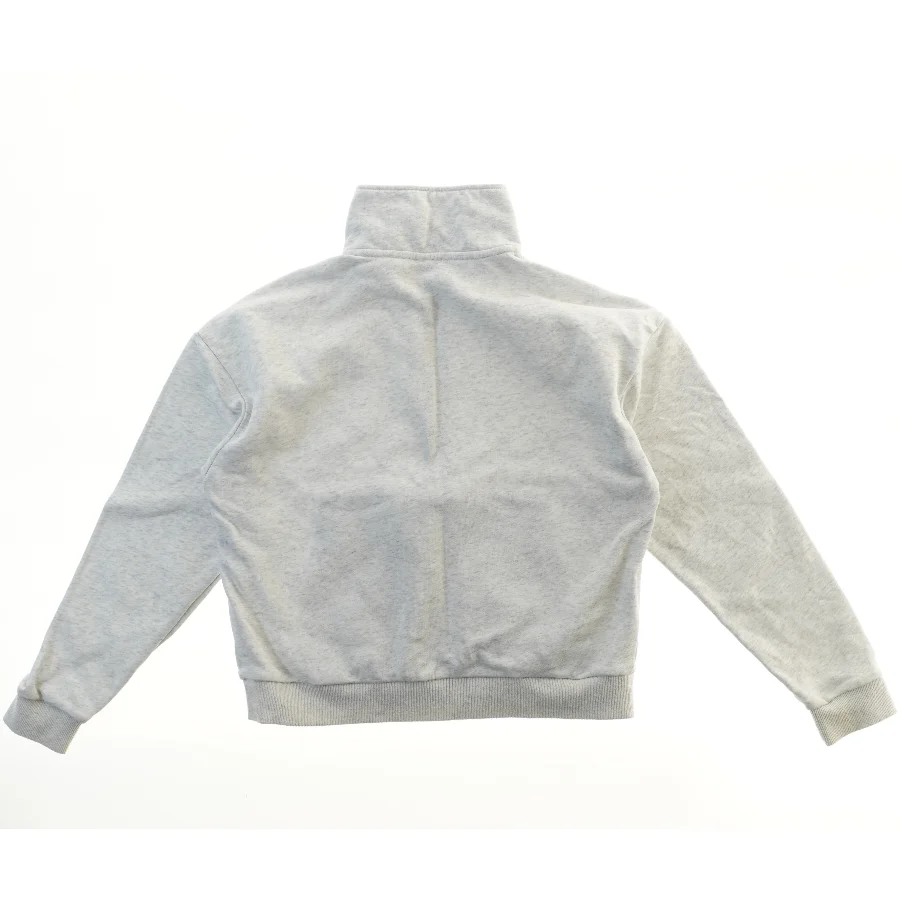 Lysegrå sweatshirt med halv lynlås fra Les’ Arcs (str. 164)