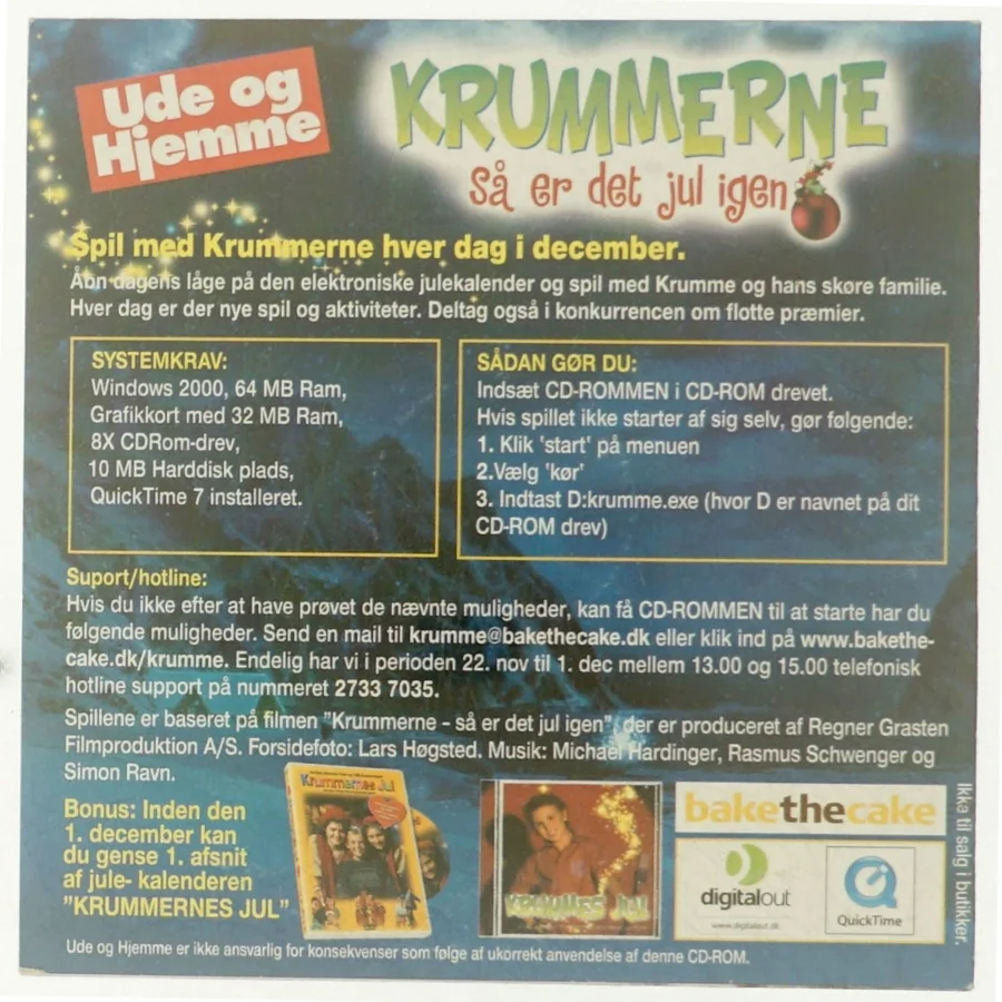Krummerne - så er det jul igen Julekalenderspil (CD-Rom)