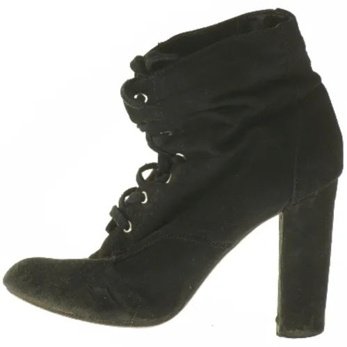 Sort ankelstøvler med høj hæl fra Justfab (str. 37 )