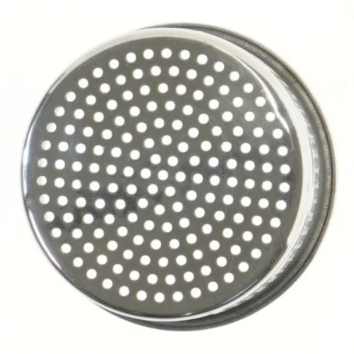 Metal si med huller (str. Ø 10 cm længde 7 cm)