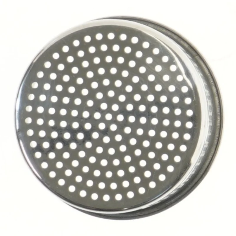 Metal si med huller (str. Ø 10 cm længde 7 cm)