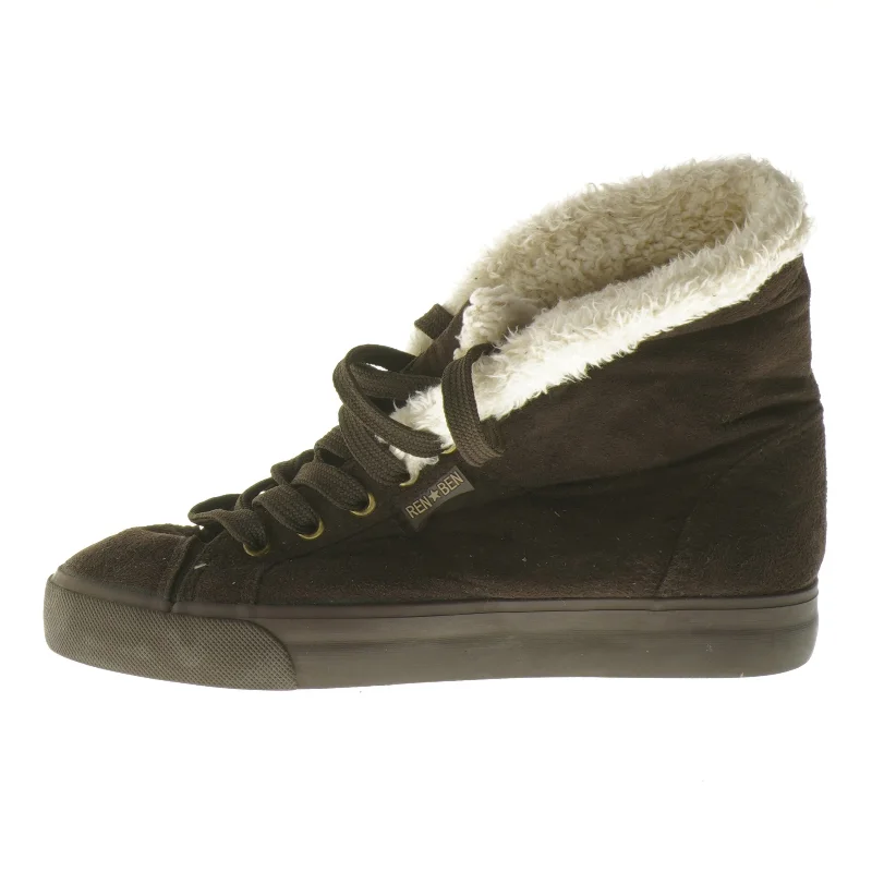 Brune sneakers med foer fra Ren Ben (str. 37 )