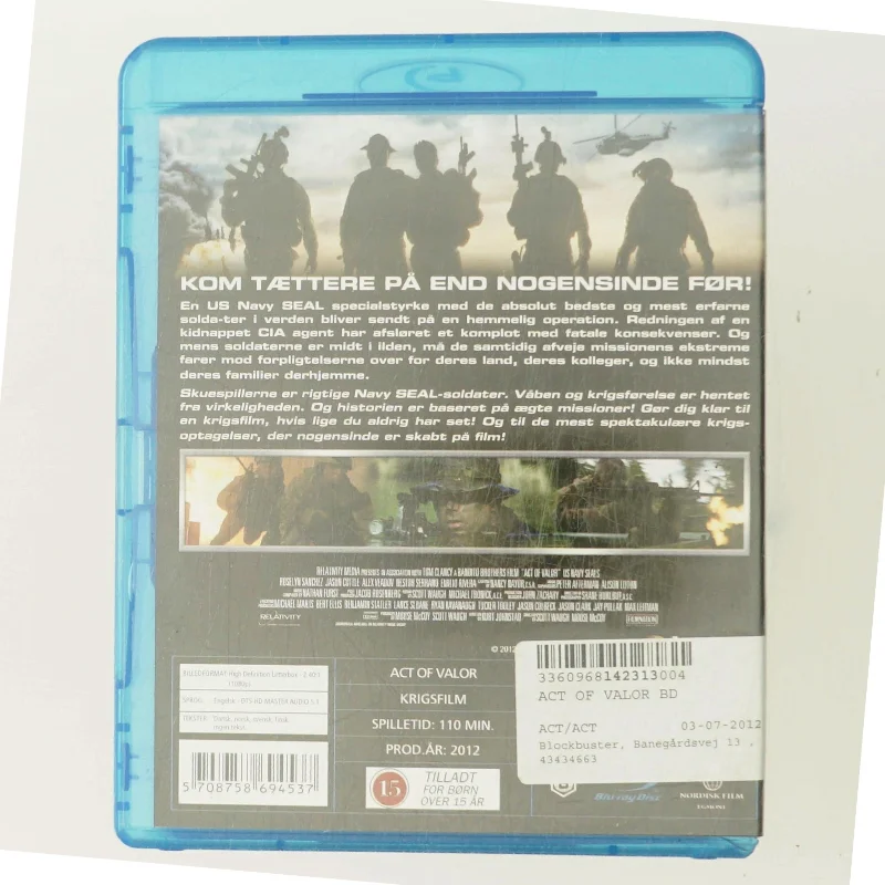 Act of Valor med Rigtige Navy SEAL-soldater (DVD)