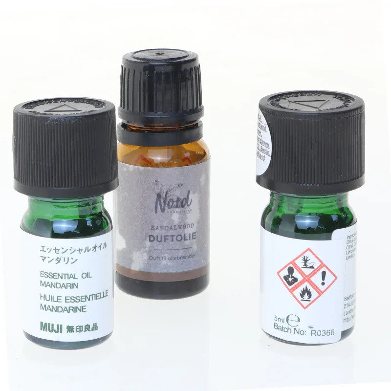 Æteriske olier og duftolie sæt (str. 5,5 cm)