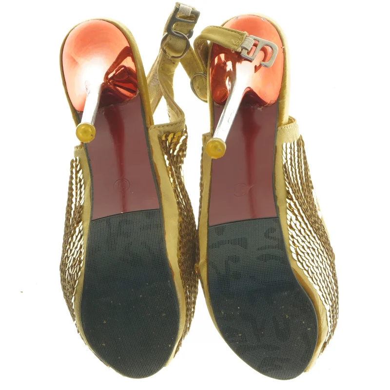 Guld stiletter i størrelse 37 (str. 37 )