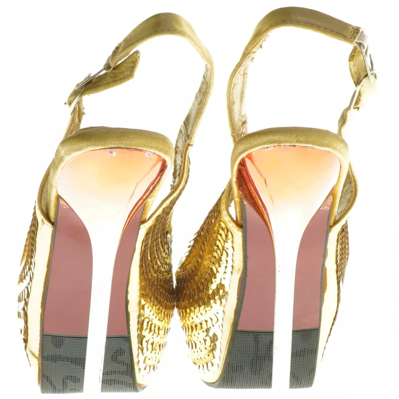 Guld stiletter i størrelse 37 (str. 37 )