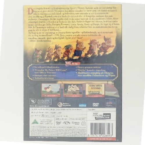 Snehvide fra Walt Disney med Film indeholder karakterer som Snehvide, de syv dværge og Dronningen (DVD)
