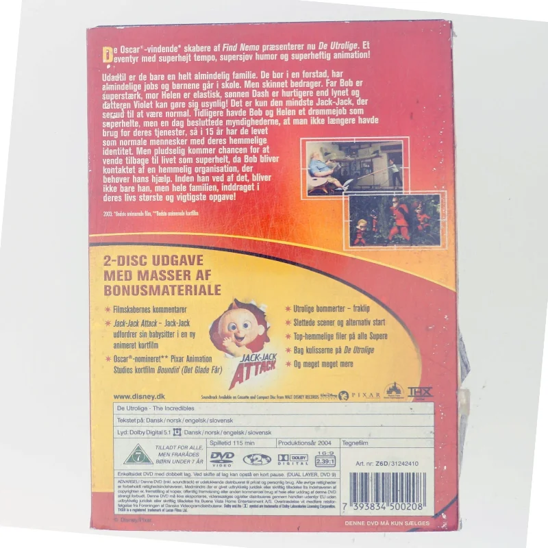 De Utrolige med Ikke angivet (DVD)