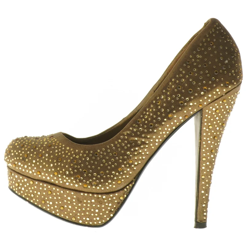 Guld stilethæle med sten fra Blink (str. 37 )