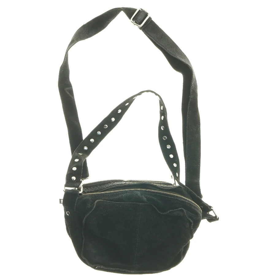 Sort taske med flere lommer (str. 31x21 cm)