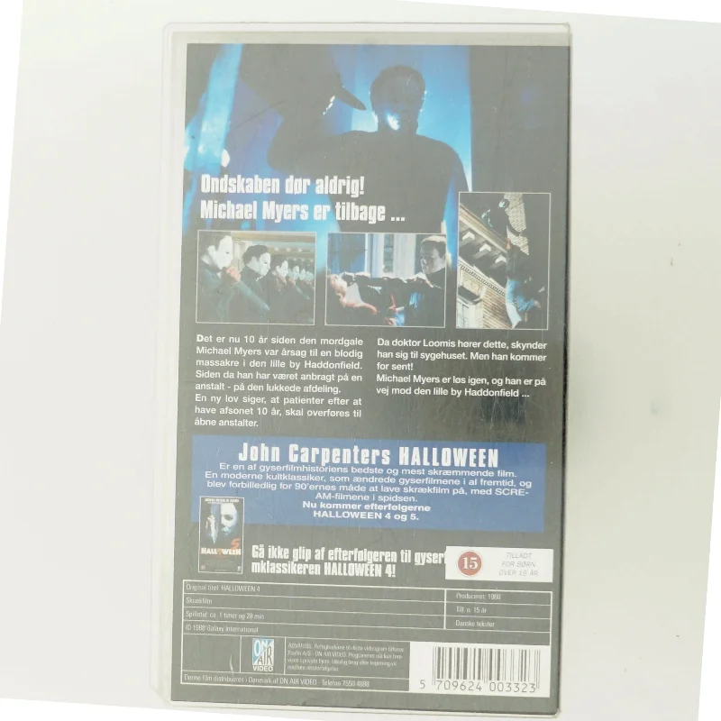 Halloween 4: The Return of Michael Myers med Donald Pleasence (DVD)