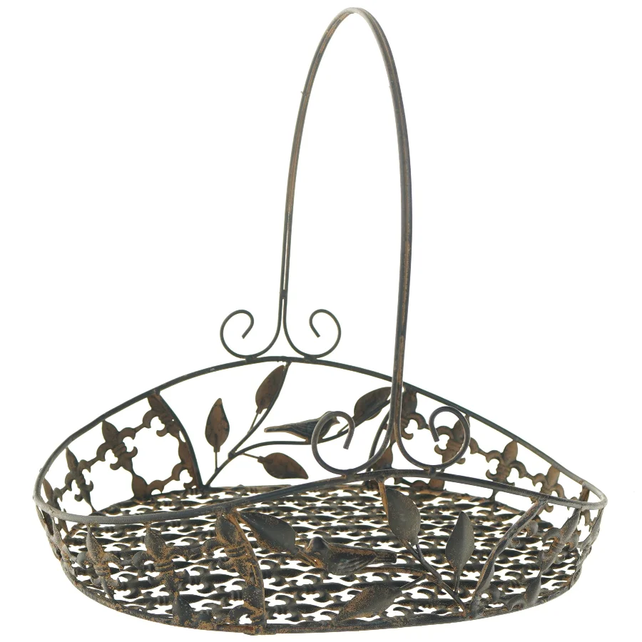 Dekorativ metal kurv (str. 40x30x40 cm)