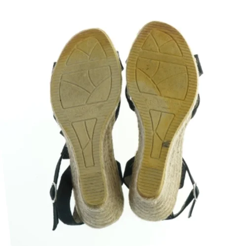 Sorte espadrille-kilehæle fra Nome (str. 38)