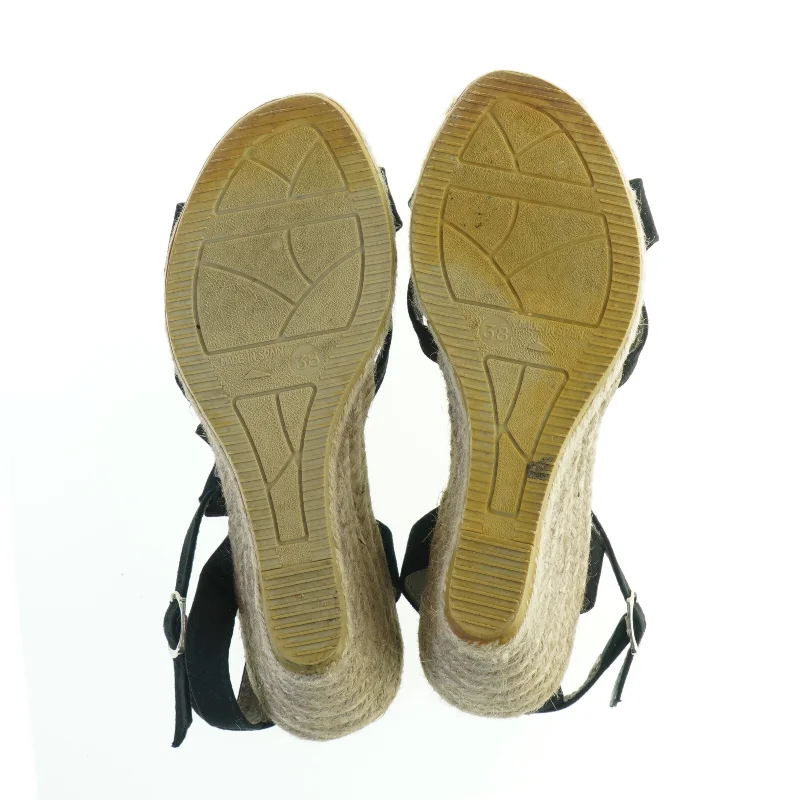 Sorte espadrille-kilehæle fra Nome (str. 38)