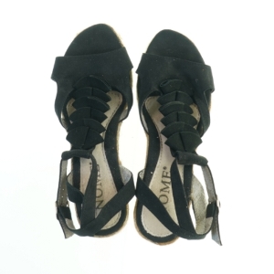 Sorte espadrille-kilehæle fra Nome (str. 38)