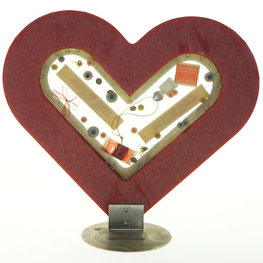  hjerteformet dekoration(str. H. 32 cm)