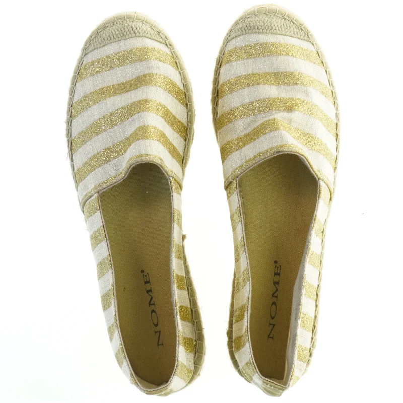 Espadrillos i guld og hvid fra Nome (str. 38)