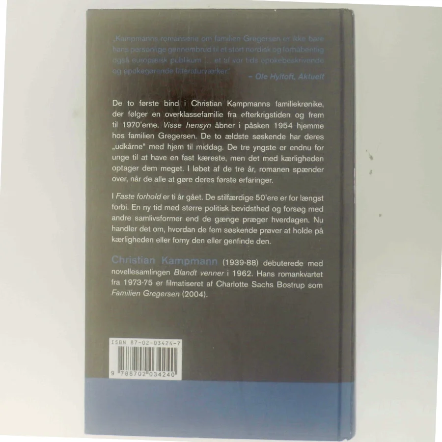 Visse hensyn : Faste forhold af Christian Kampmann (Bog)