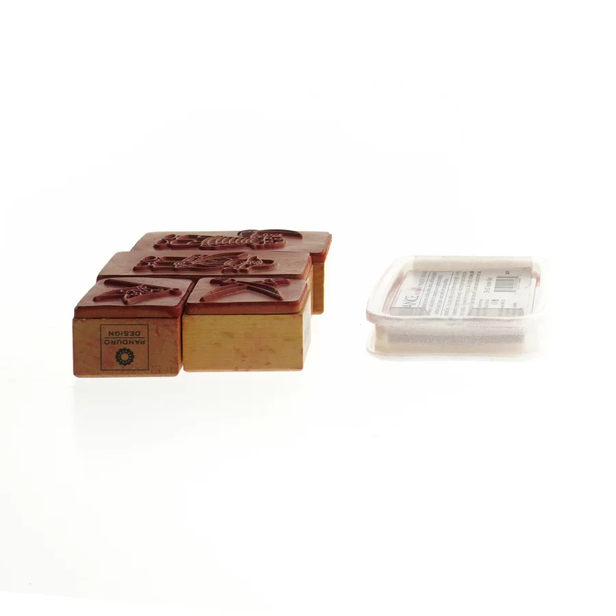 Stempelsæt med piratmotiver fra Panduro (str. 9 x 6 cm - 4 x 4 cm)