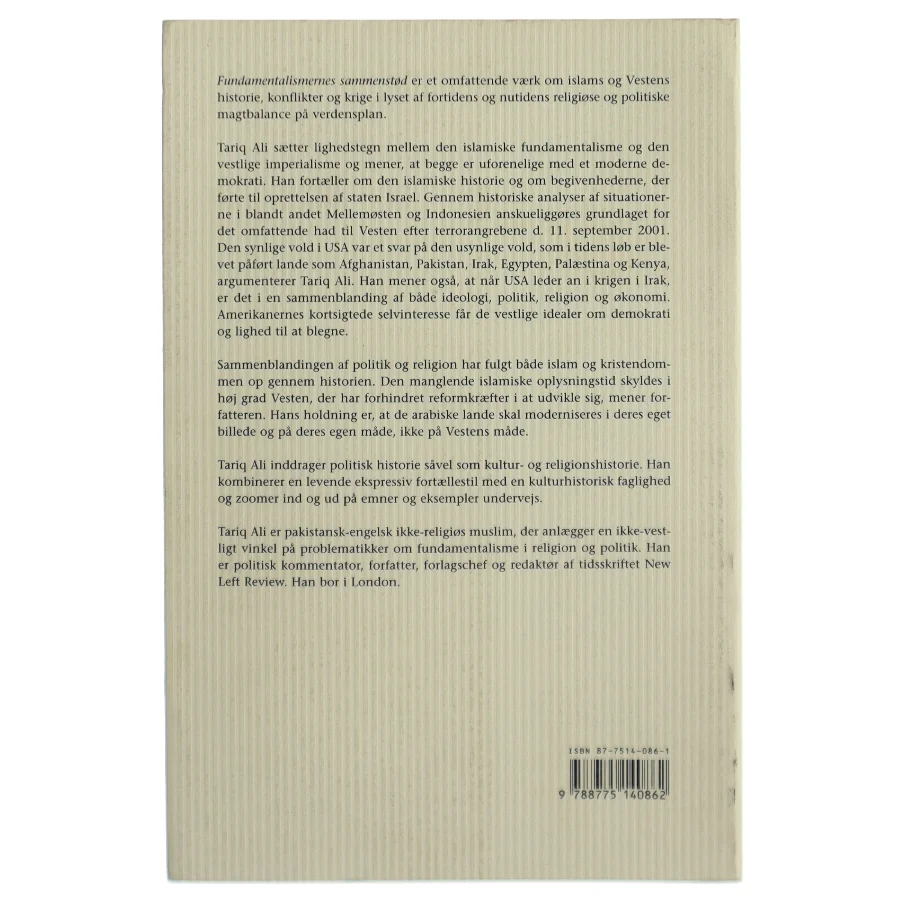 Fundamentalismernes sammenstød : korstog, jihad og modernitet af Tariq Ali (Bog)