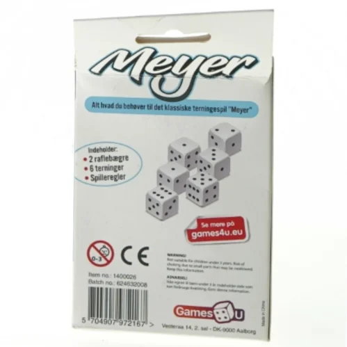 Meyer terningespil fra Games U (str. 13 x 8 cm)