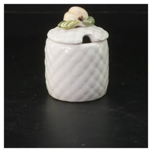 Keramik beholder med låg (str. 8,5x6 cm)