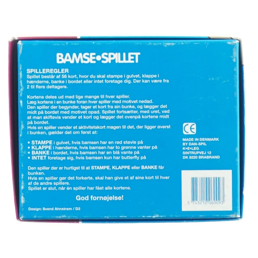 Bamse spillet fra Dansk Spil (str. 17 x 14 cm)