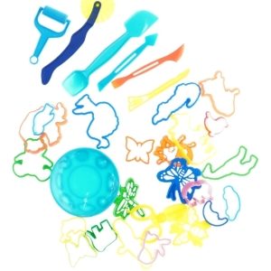 Legetøjssæt til modellervoks eller sand (str. Tallerken ø 11 cm)