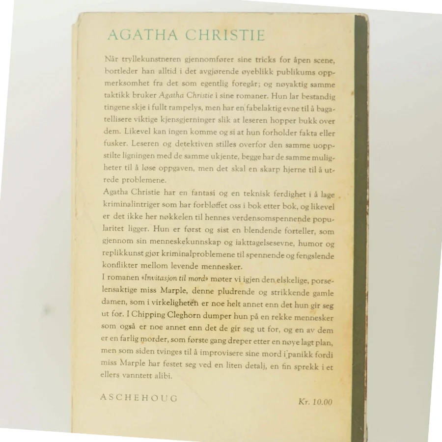 Agatha Christie bog: 'Invitasjon til mord'