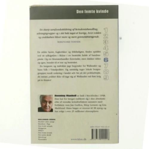 Den femte kvinde af Henning Mankell (Bog)