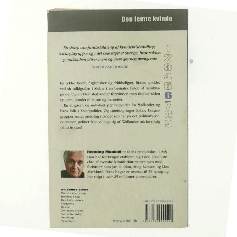Den femte kvinde af Henning Mankell (Bog)