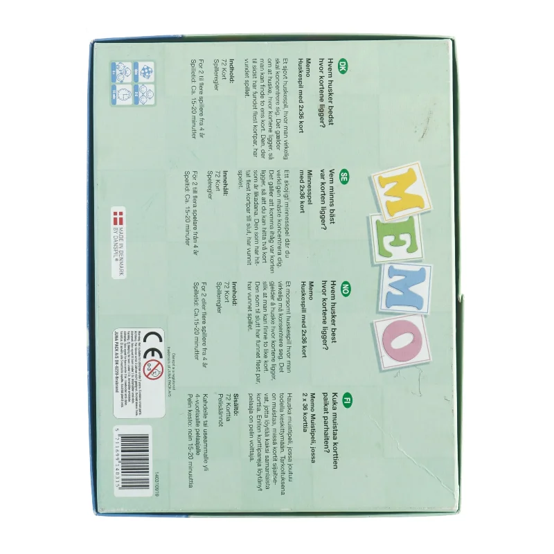 Memo hukommelsesspil fra Danspil