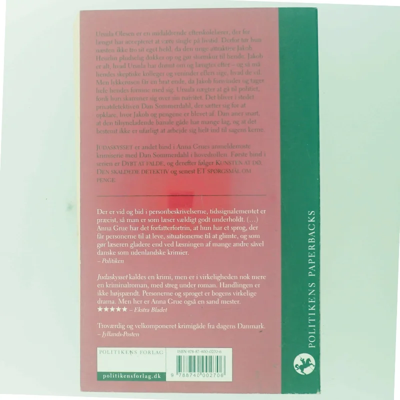 Judaskysset af Anna Grue (Bog)