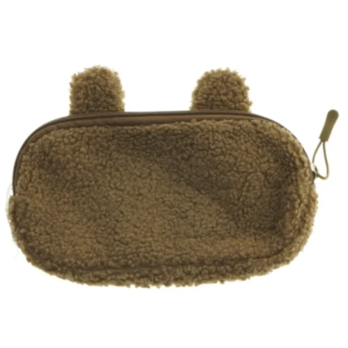 Pennehus i plys med dyremotiv (str. 23 x. 13 cm)