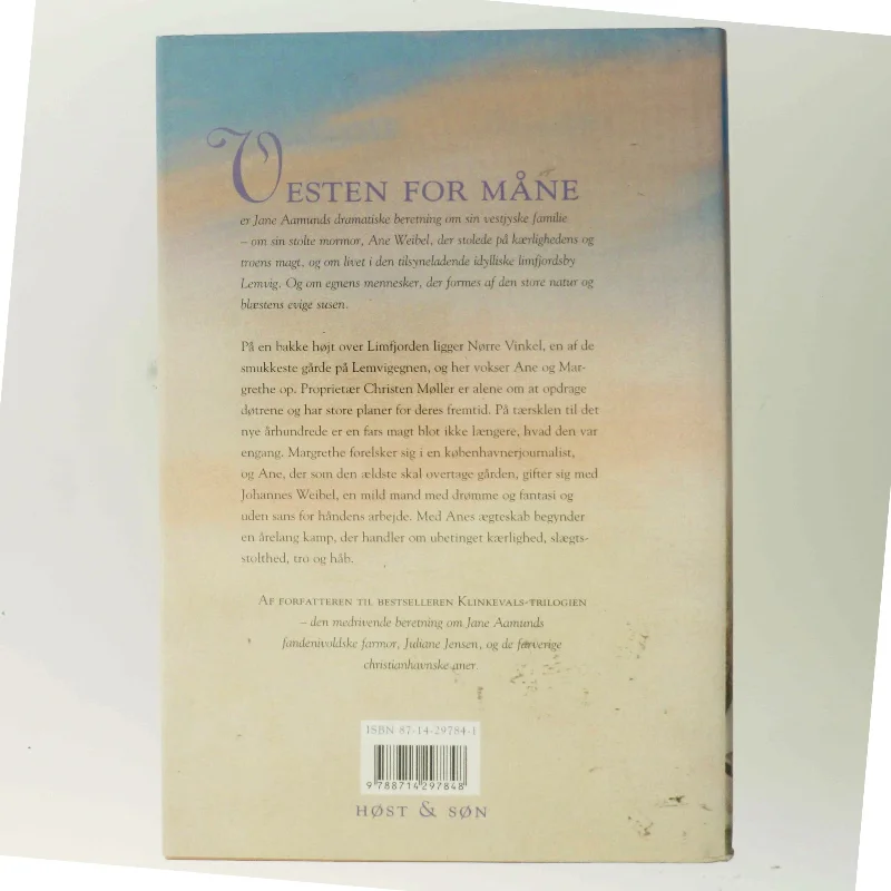 Jane Aamund Vesten for Måne bog