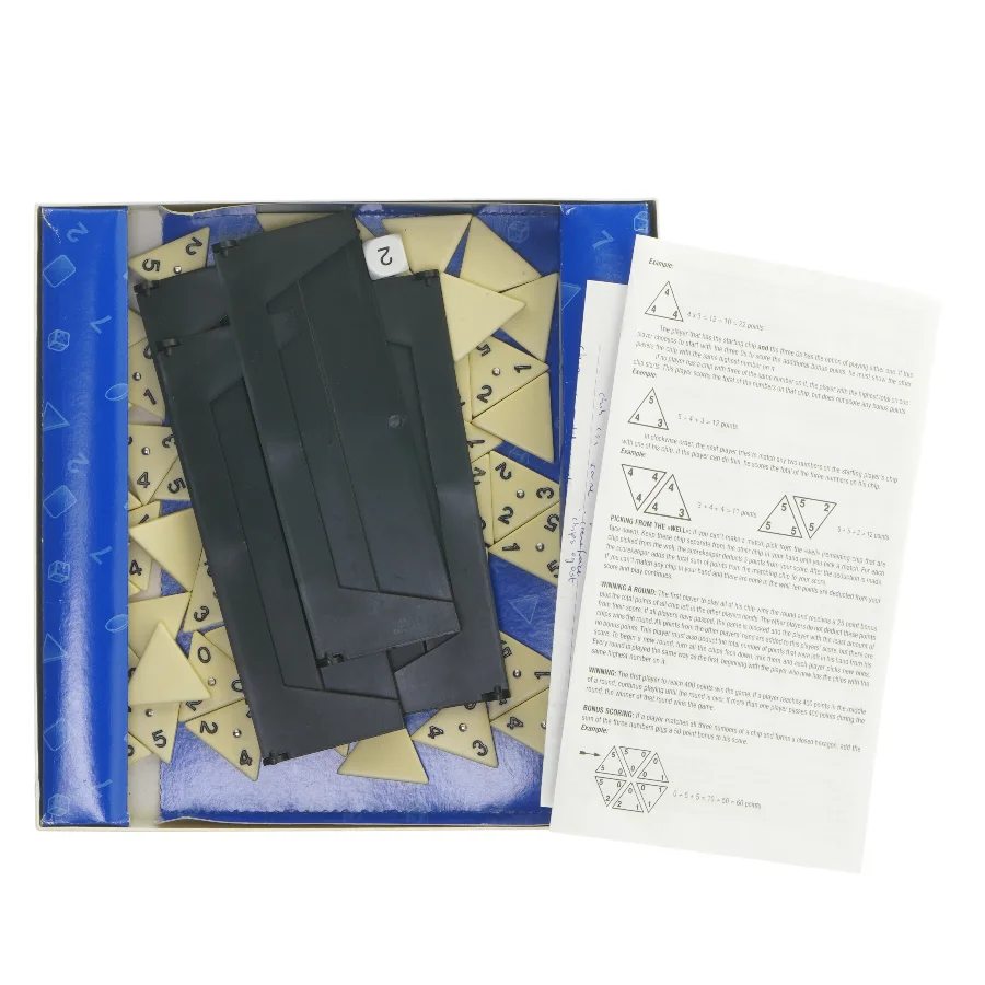 Triangular Domino brætspil fra Cayro (str. 26x26 cm)