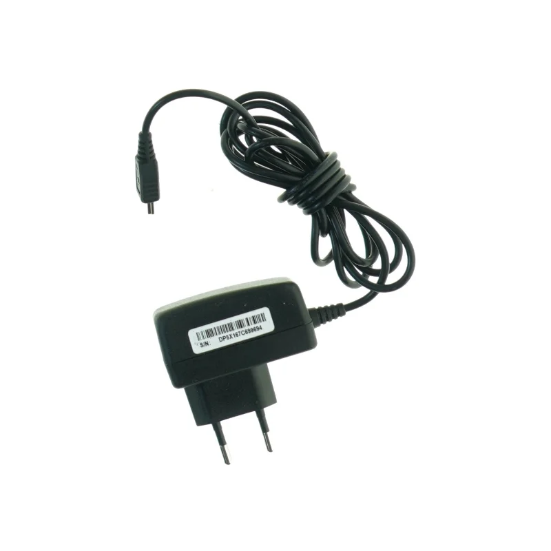 Sort oplader med USB-mini stik (str. 187 cm)