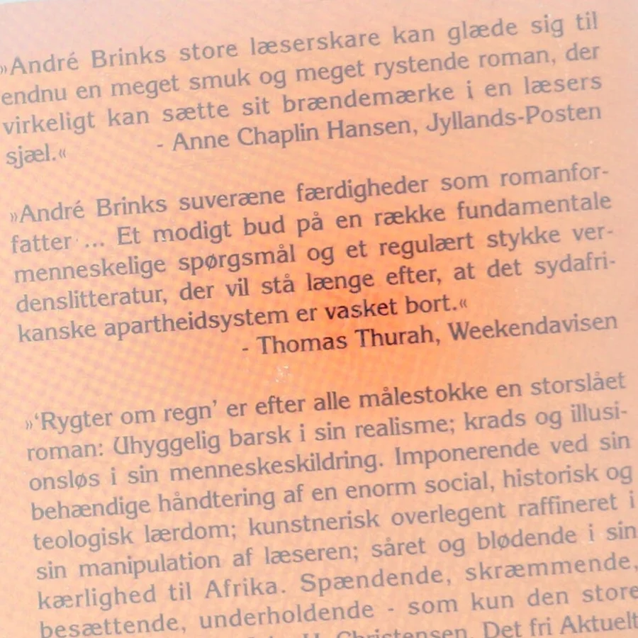 Rygter om regn af André Brink (Bog)