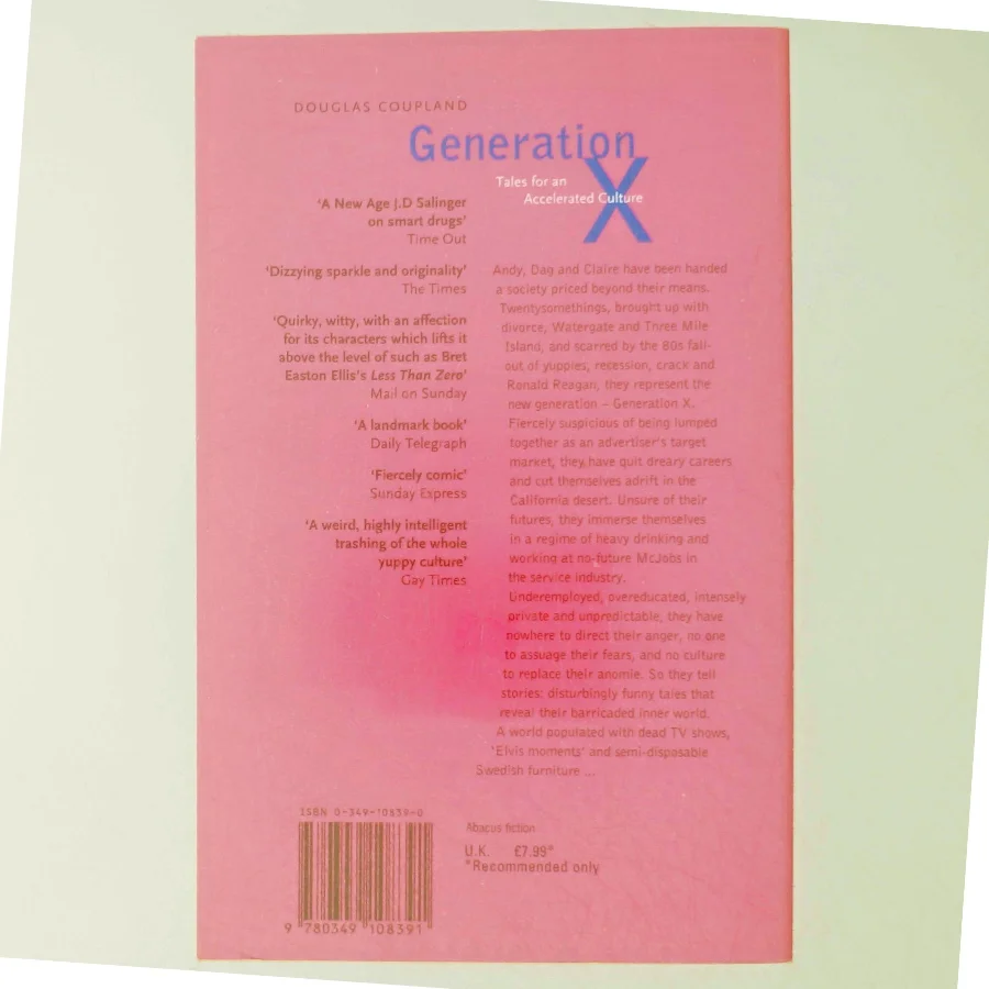 Generation X : tales for an accelerated culture af Douglas Coupland (Bog)