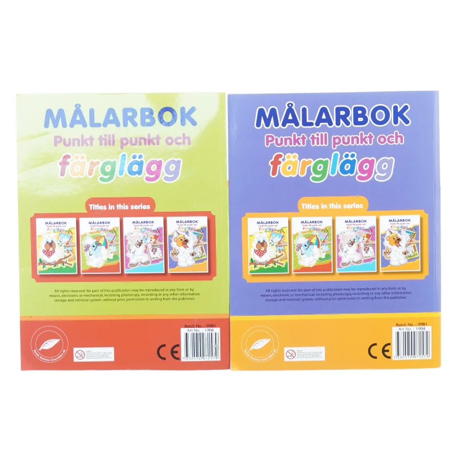 Malebøger fra Farglagg (str. 28 x 21 cm)