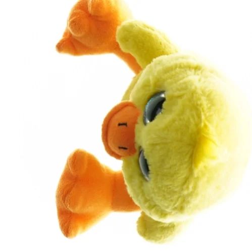 Blødt gult plys andelegetøj